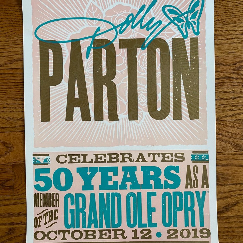 Hatch Show Print Poster DOLLY PARTON Grand Ole Opry 50 Years 10/12/19